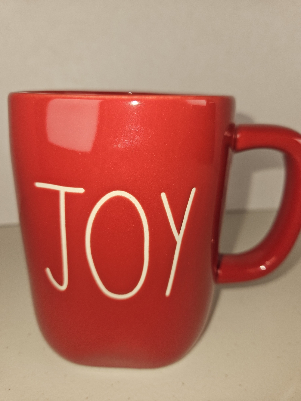 Rae Dunn Red JOY Ceramic Mug